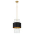 1-light Pendant Matte Black/Aged Brass