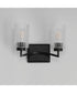 Rigata 2-Light Wall Sconce Black