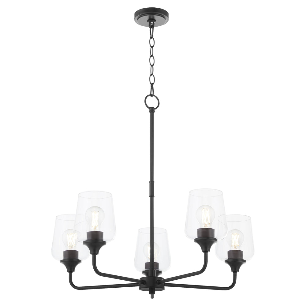 Raymond 5-light Chandelier Matte Black