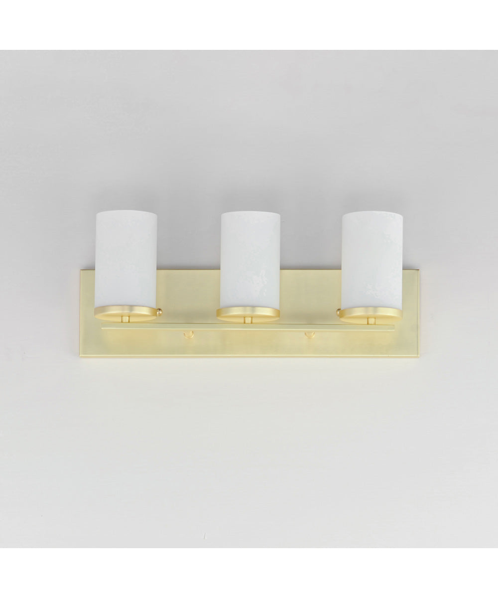 Lateral 3-Light Bath Vanity Satin Brass