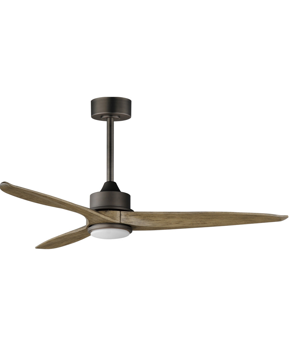 Woodwind 52 inch Solid Wood Blade Fan w LED Light Kit Charcoal Bronze