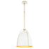 Jamie 1-light Pendant Studio White w/ Aged Brass