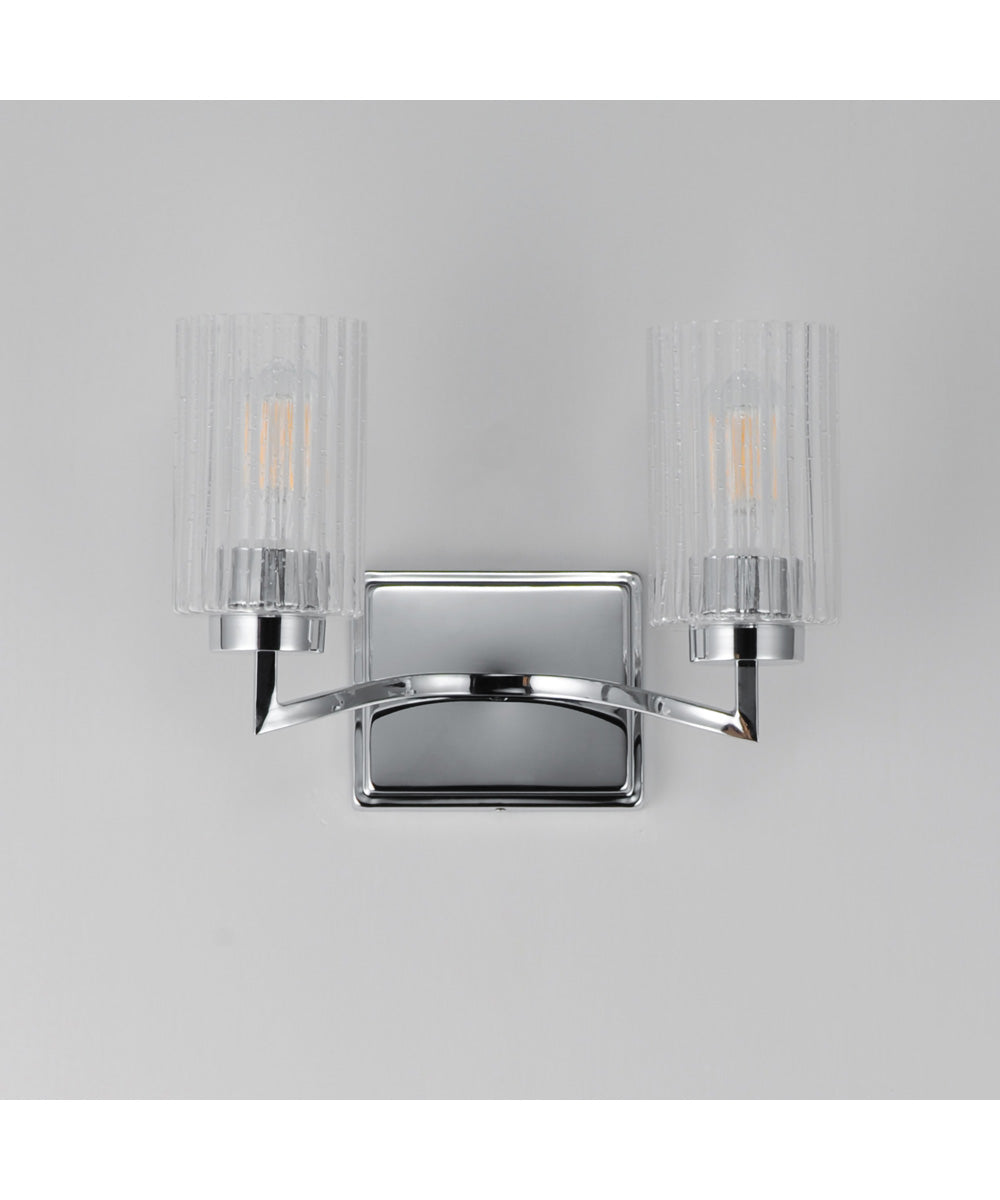 Rigata 2-Light Wall Sconce Polished Nickel