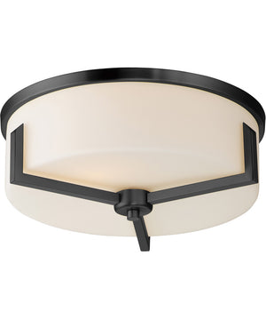 Dart 3-Light Flush Mount Black