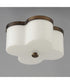 Clover 2-Light Flush Mount Antique Bronze