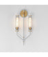 Regent 2-Light Wall Sconce Light French Gray / Natural Aged Brass