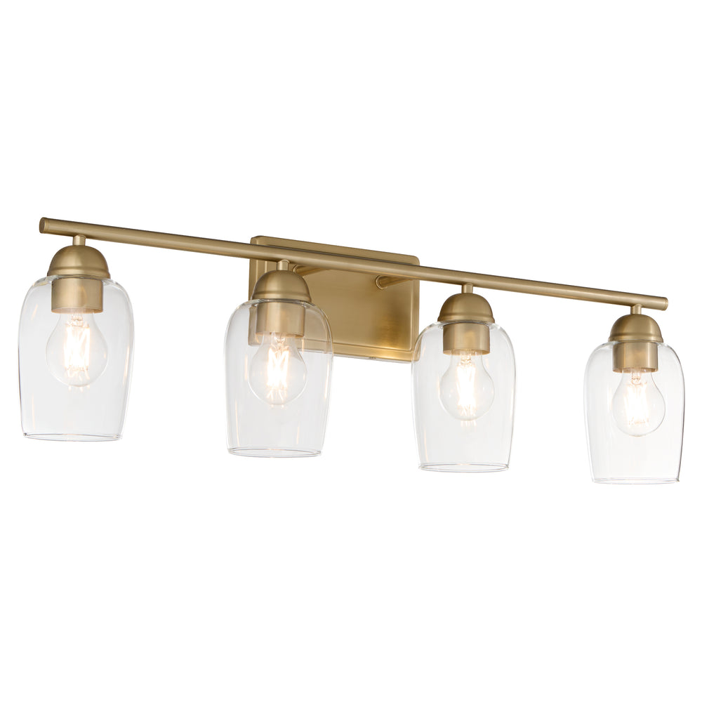 Wallinger 4-light Bath Vanity Light Aged Brass