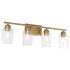 Wallinger 4-light Bath Vanity Light Aged Brass