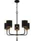 Lockery 5-light Chandelier Matte Black