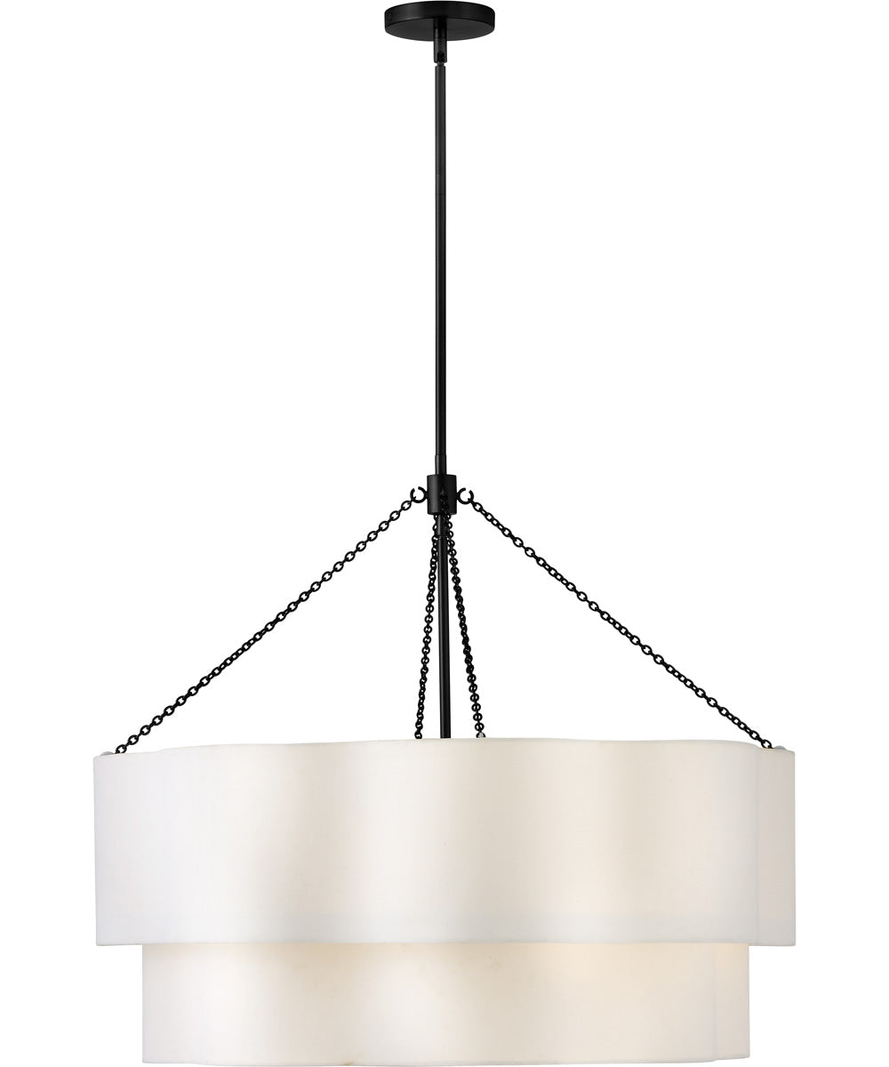 Gwen 8-Light Medium Drum Chandelier in Black