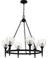 Shea 6-light Chandelier Matte Black