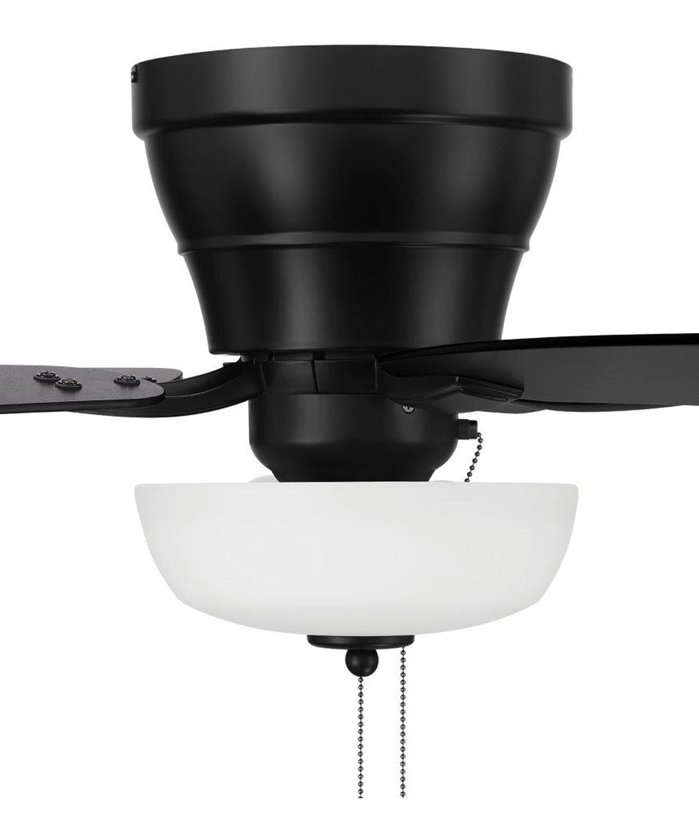 Wheeler 52 2-Light Bowl 2-Light Fan Flat Black