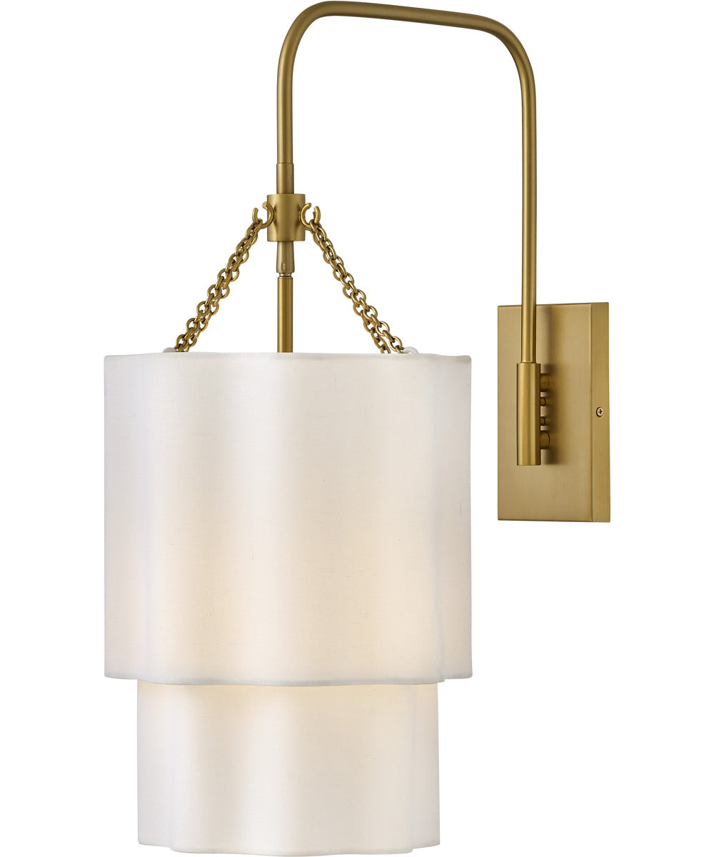 Gwen 1-Light Large Single Light Sconce in Lacquered Brass