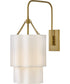 Gwen 1-Light Large Single Light Sconce in Lacquered Brass