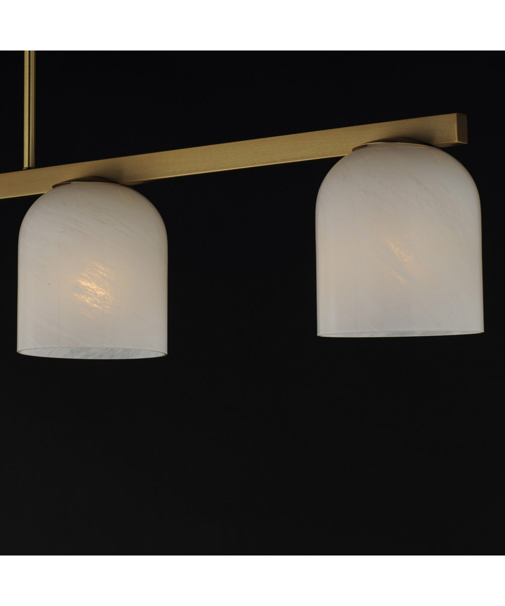 Scoop 4-Light Linear Pendant Natural Aged Brass