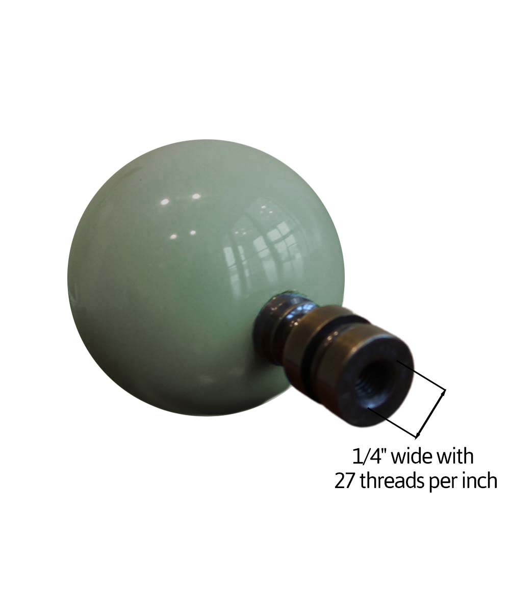 Ceramic 45mm Sage Green Ball Antique Base Lamp Finial 2.5"h