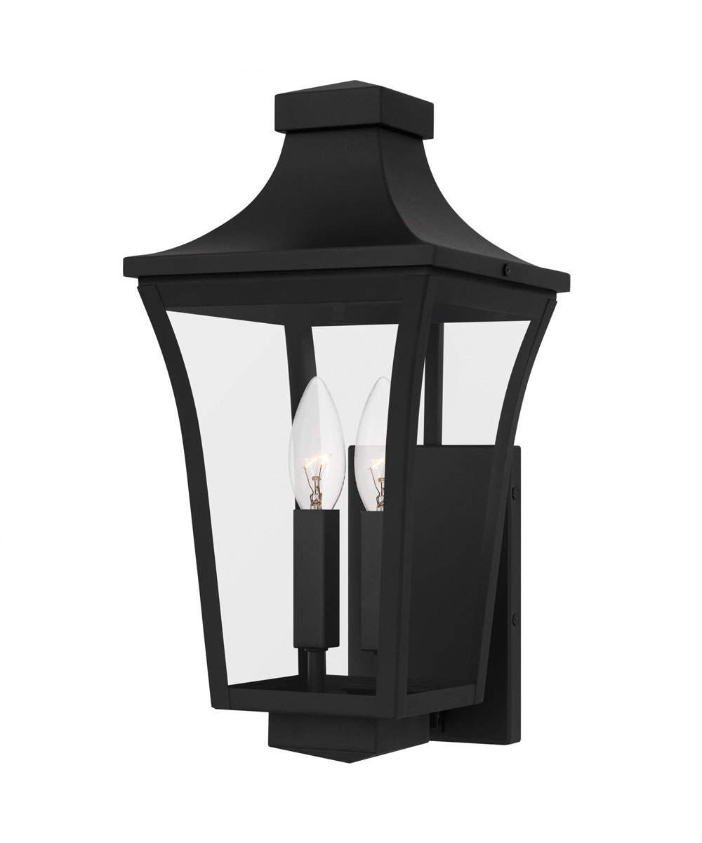 Quentin Medium 2-light Outdoor Wall Light Earth Black