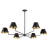 Bliss 6-light Chandelier Matte Black