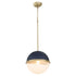 1-light Pendant Blue w/ Aged Brass