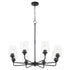 Raymond 8-light Chandelier Matte Black