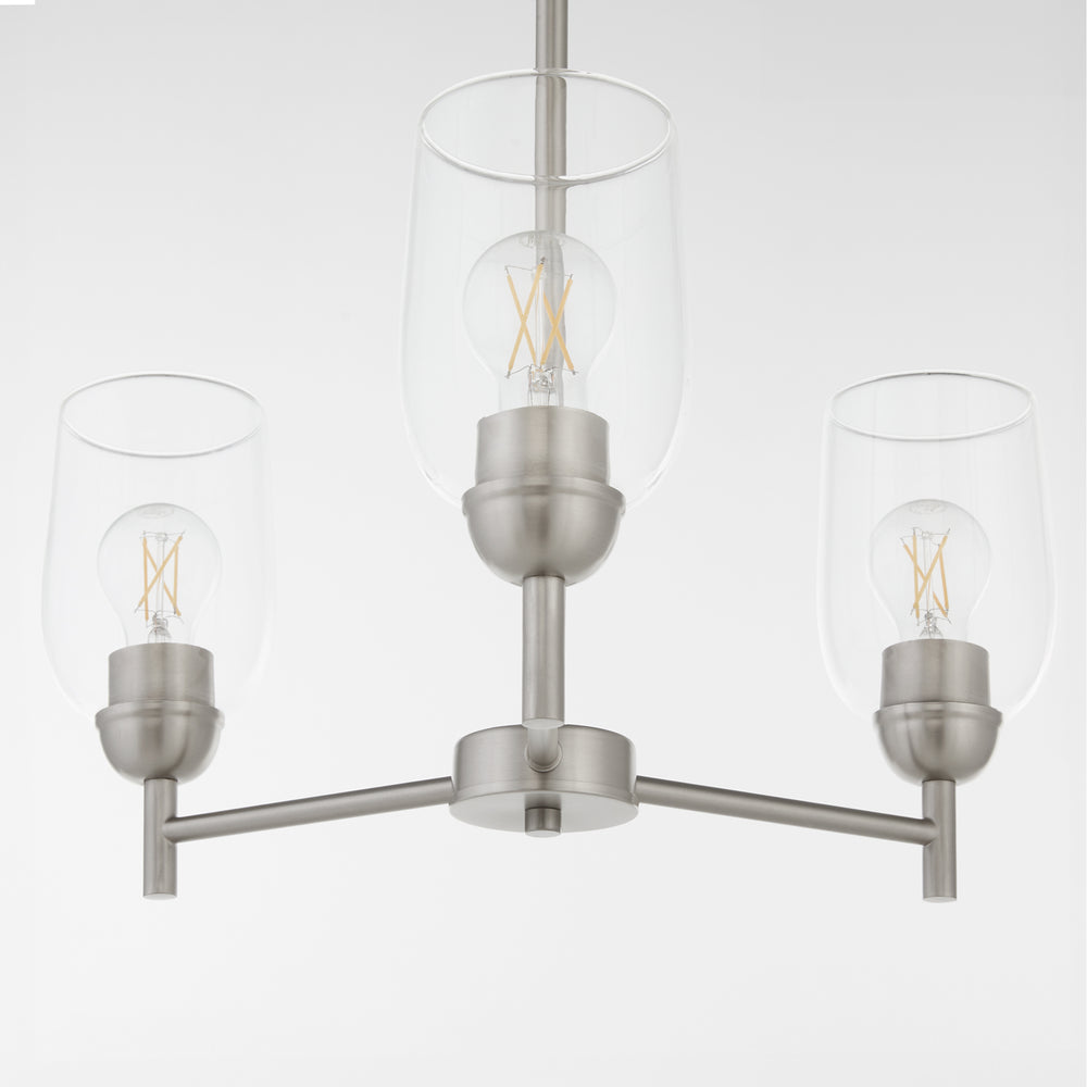 Wallinger 3-light Chandelier Satin Nickel