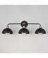 Thelonious 3-Light Bath Vanity Black / Natural Aged Brass