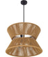 Serena 6-Light Lighting Flat Black/Walnut