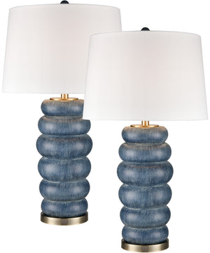 Barden 30'' High 1-Light Table Lamp - Set of 2 Blue