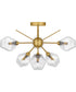 Salvador Extra Large 6-light Semi Flush Mount Brushed Gold