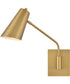 Bray 1-Light Medium Swing Arm Single Light Sconce in Lacquered Brass