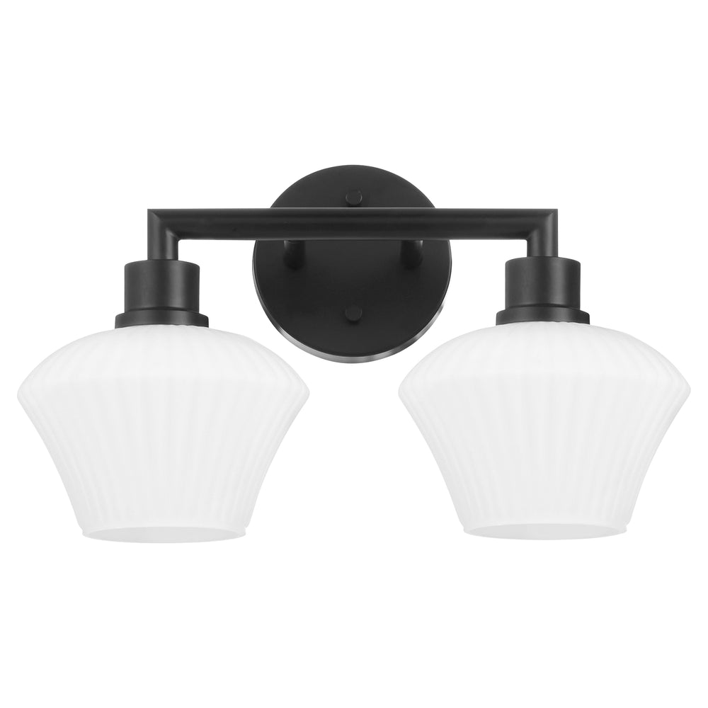 Cassini 2-light Bath Vanity Light Matte Black