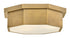 Facet 3-Light Medium Flush Mount in Heritage Brass