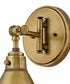 Arti 1-Light Small Single Light Sconce in Heritage Brass