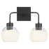 Lacy 2-light Bath Vanity Light Matte Black