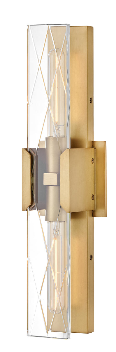 Monte 2-Light Large Two Light Sconce in Heritage Brass