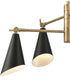 Luca 4-Light chandelier  Natural Brass / Matte Black