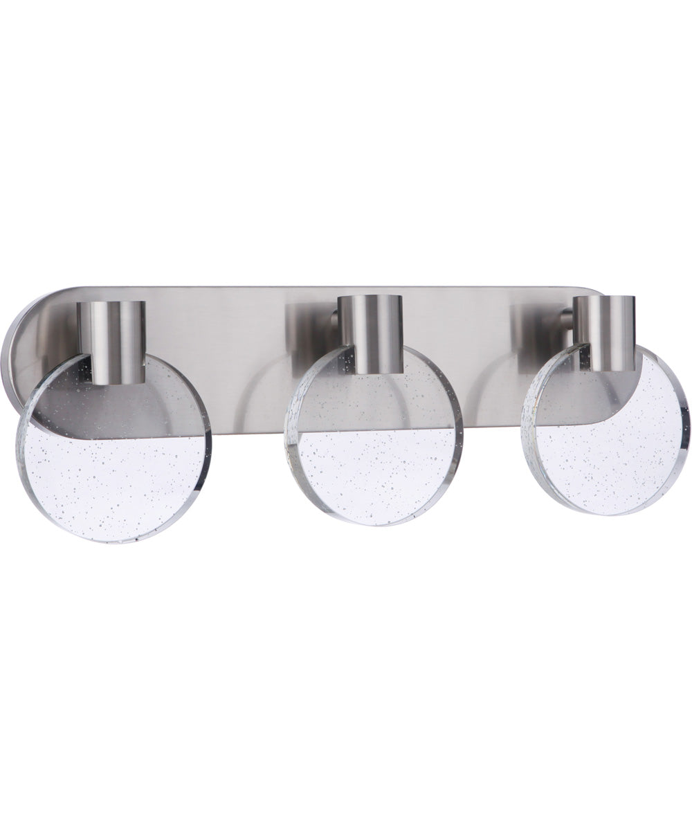 Glisten 3-Light Lighting Brushed Polished Nickel