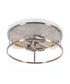 Alsy 13"W 2-Light Brushed Nickel with White Marbled Base Flush Mount Light Fixture