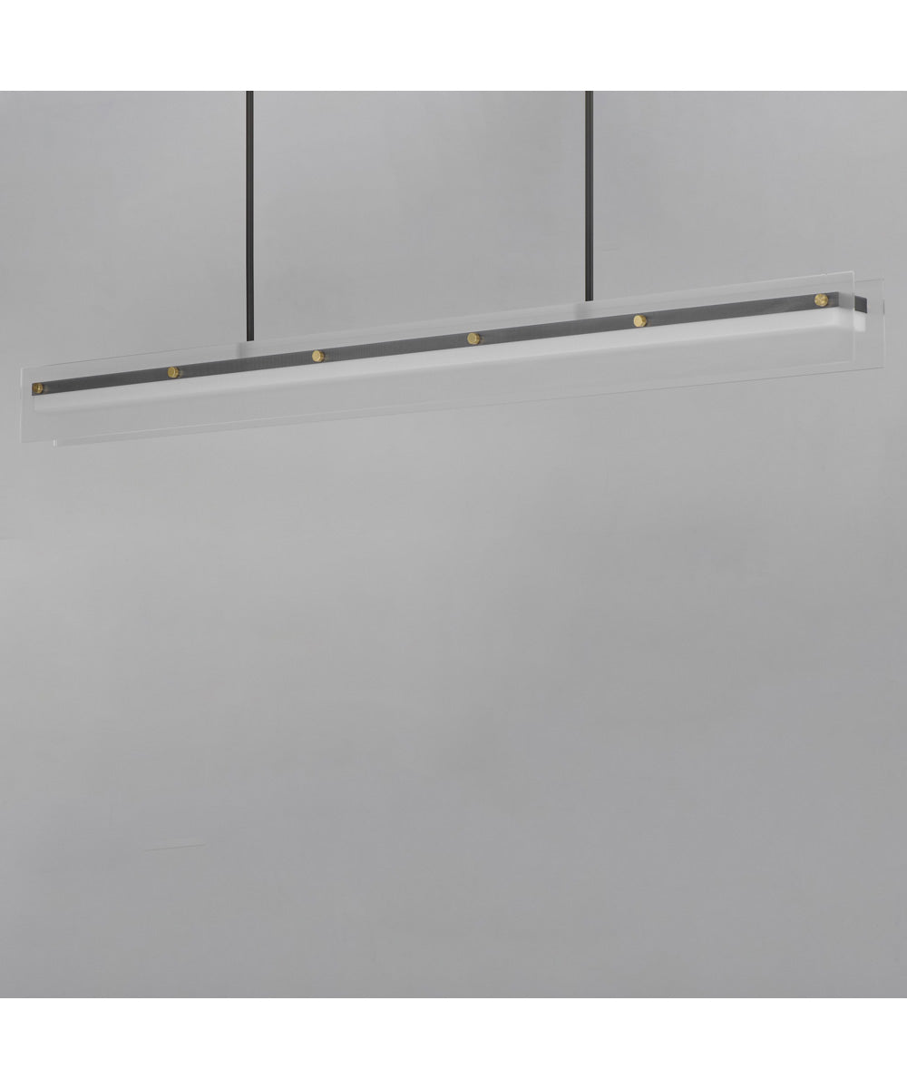 Spectre 61.5 inch Linear Pendant Black / Natural Aged Brass