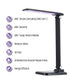 Brilli 15"H Bright-Clean Antimicrobial LED Desk Lamp Matte Black Finish with Wireless Charging