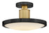 Kieran LED-Light Medium Semi-Flush Mount in Black