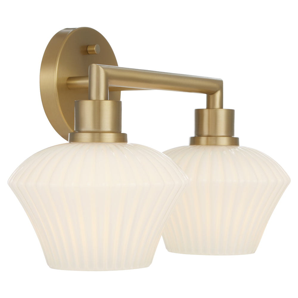 Cassini 2-light Bath Vanity Light Aged Brass