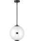 Elin LED-Light Medium Globe Pendant in Black