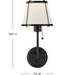 Clarke 1-Light Medium Single Light Sconce in Black