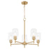 Wallinger 5-light Chandelier Aged Brass