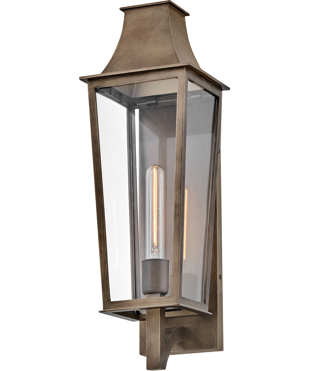 Georgetown Coastal Elements  1-Light Large Wall Mount Lantern in Burnished Bronze