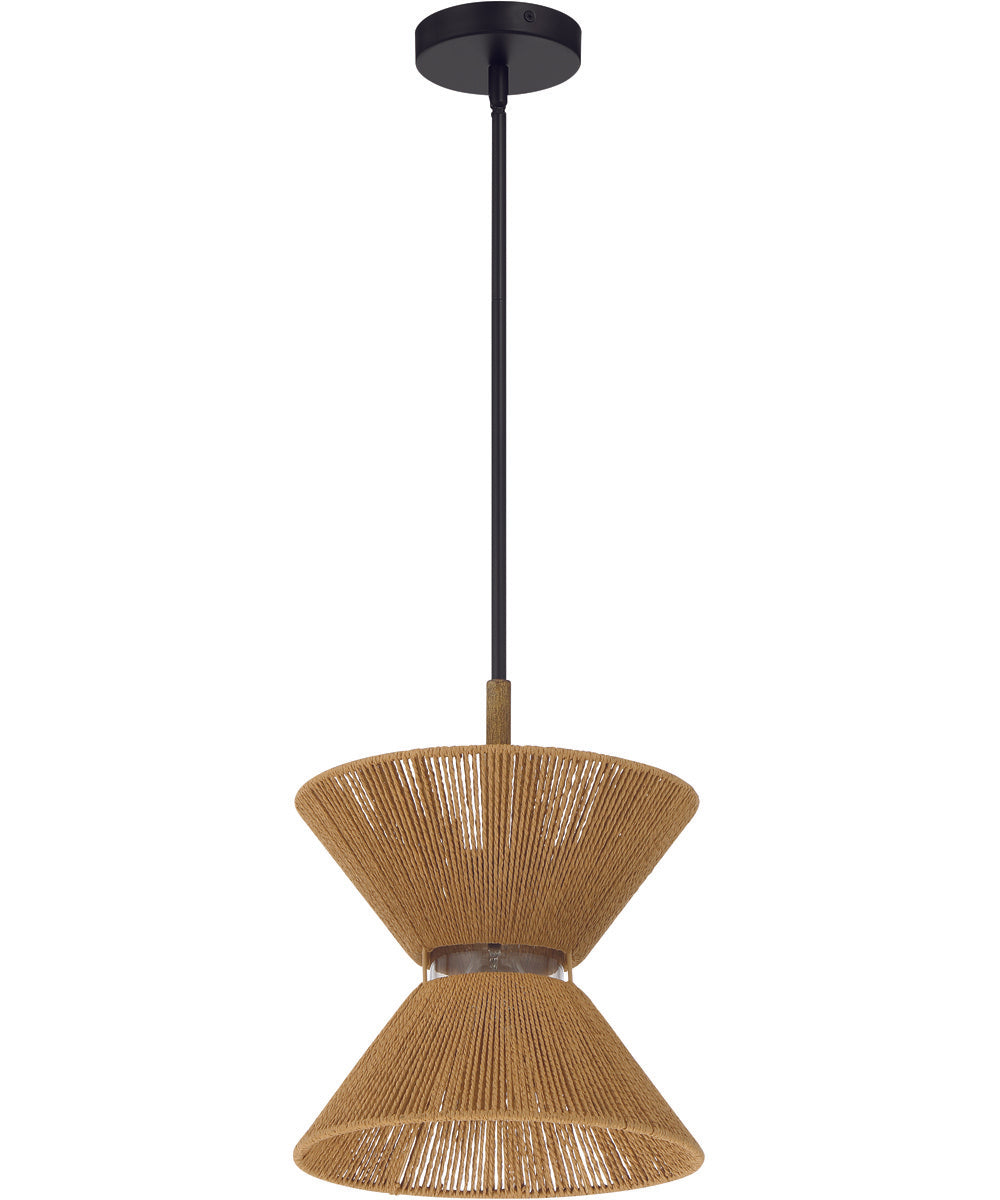 Serena 1-Light Lighting Flat Black/Walnut