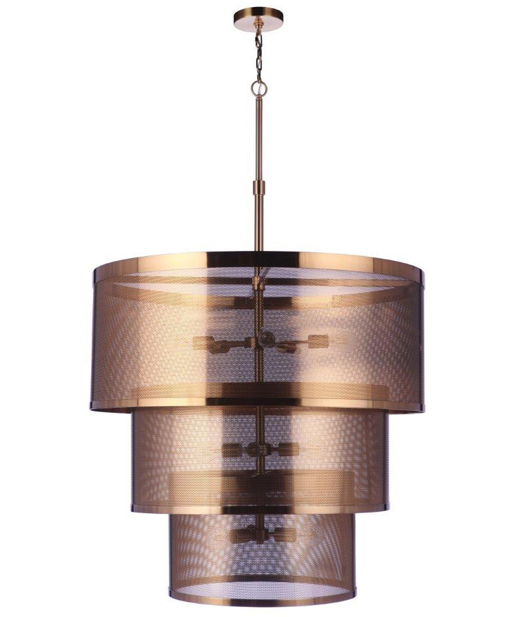 Mesh 12-Light Lighting Satin Brass