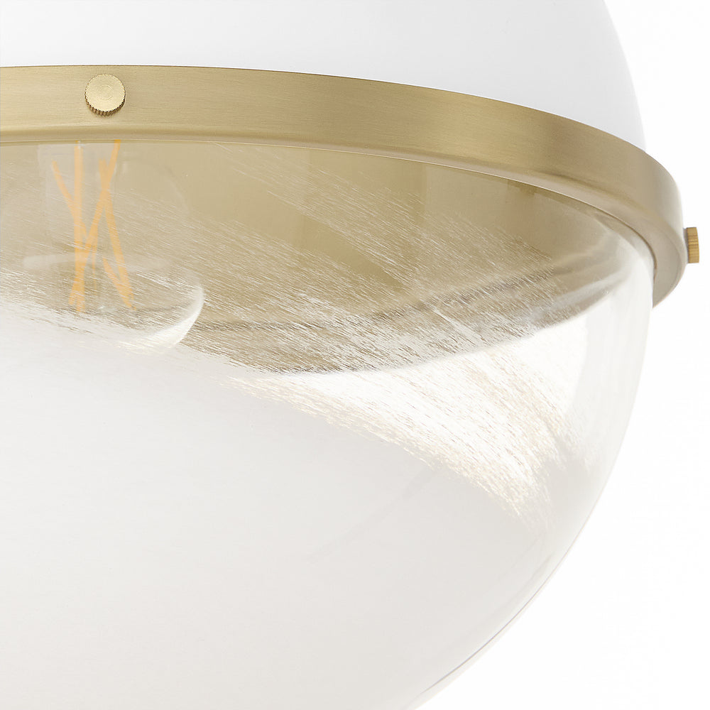 1-light Pendant Studio White w/ Aged Brass