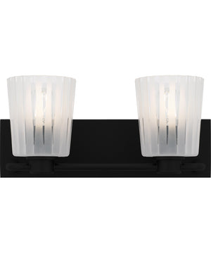 Gray Medium 2-light Bath Light Matte Black